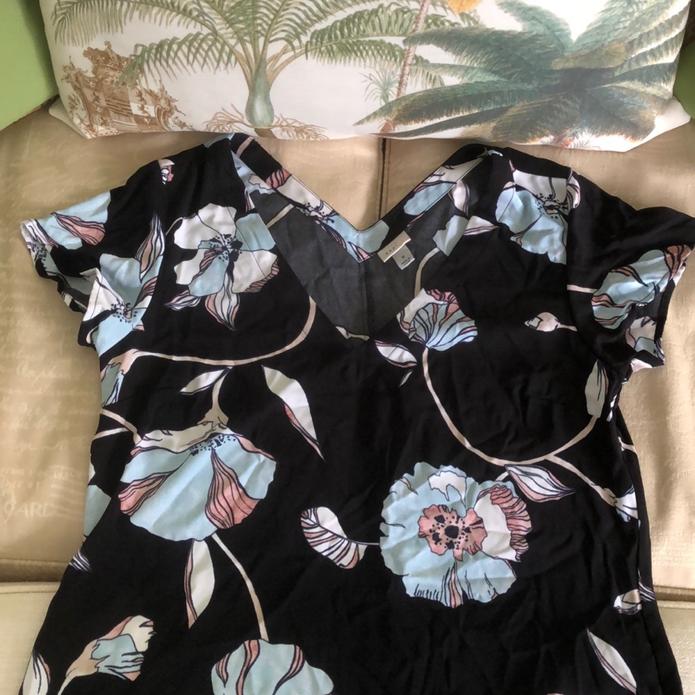 A New Day V-Neck Floral Midi Dress/ Size:M - Picture 3 of 8